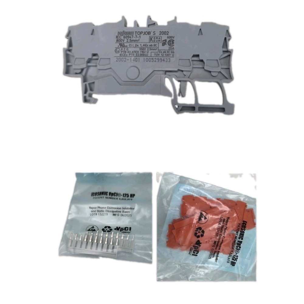15 WAGO 2002-1401 4-Conductor Terminal Block + 2002-149 2002-410